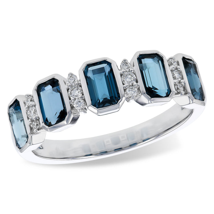 14KT Gold Ladies Blue Topaz Fashion Ring
