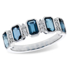 14KT Gold Ladies Blue Topaz Fashion Ring