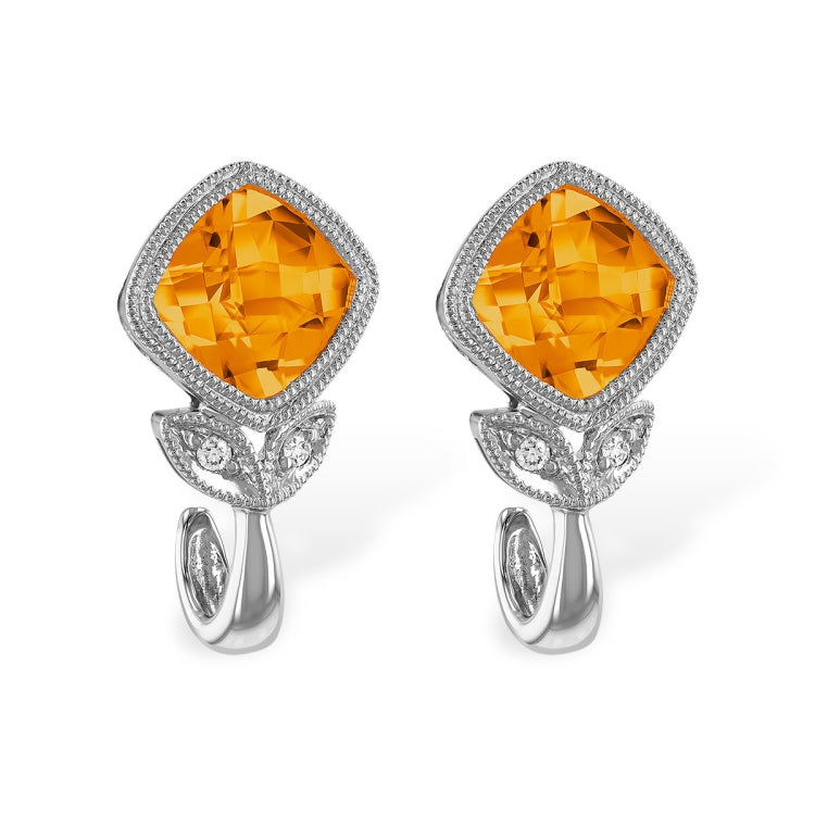 14KT Gold Citrine Earrings