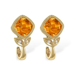 14KT Gold Citrine Earrings
