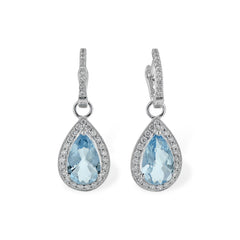 14KT Gold Aqua Earrings