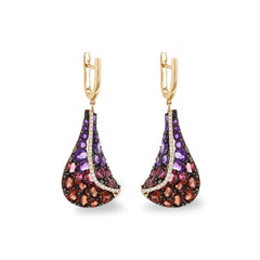 14KT Gold Multi-Stone Earrings