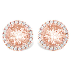 14KT Gold Morganite Earrings