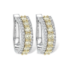 14KT Gold Yellow Diamond Earrings