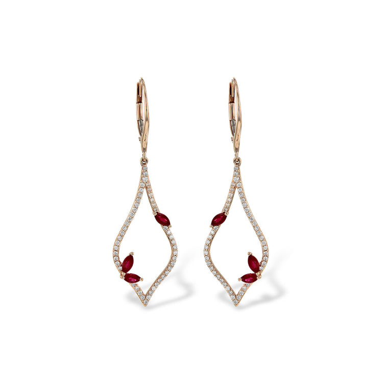 14KT Gold Ruby Earrings