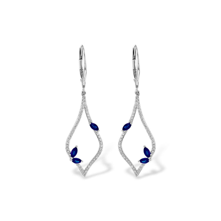 14KT Gold Sapphire Earrings