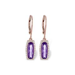 14KT Gold Amethyst Earrings