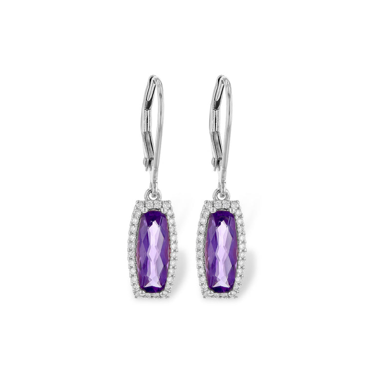14KT Gold Amethyst Earrings