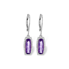 14KT Gold Amethyst Earrings