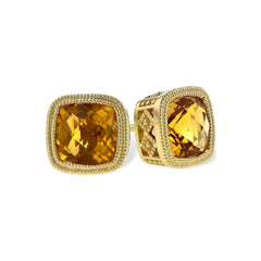 14KT Gold Citrine Earrings