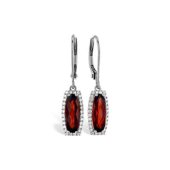 14KT Gold Garnet Earrings