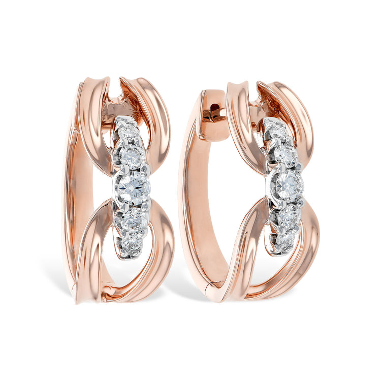 14KT Gold Diamond Earrings