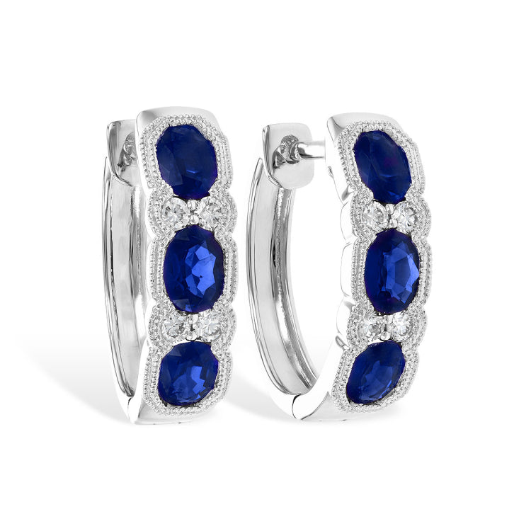 14KT Gold Sapphire Earrings