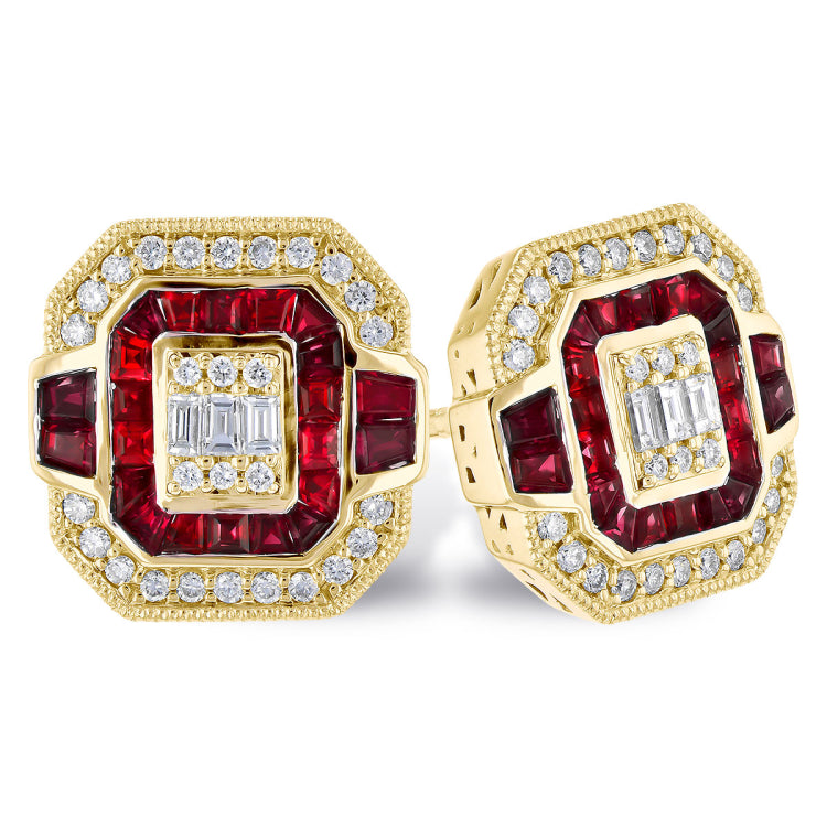 14KT Gold Ruby Earrings