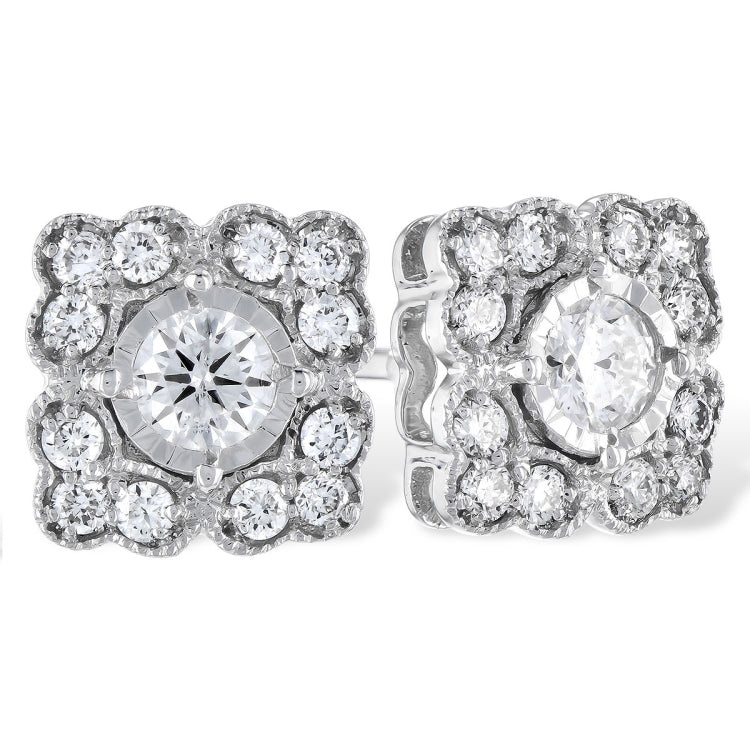 14KT Gold Diamond Earrings