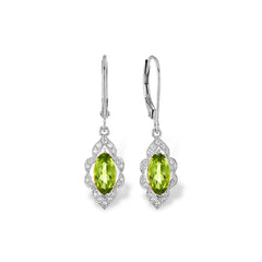 14KT Gold Peridot Earrings