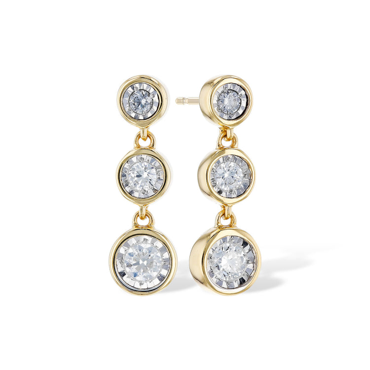 14KT Gold Diamond Earrings