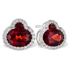 14KT Gold Garnet Earrings