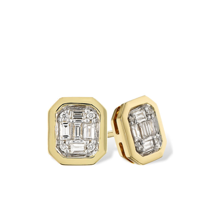 14KT Gold Diamond Earrings