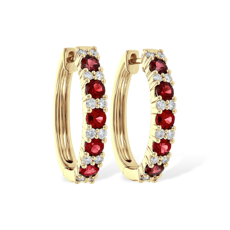 14KT Gold Ruby Earrings