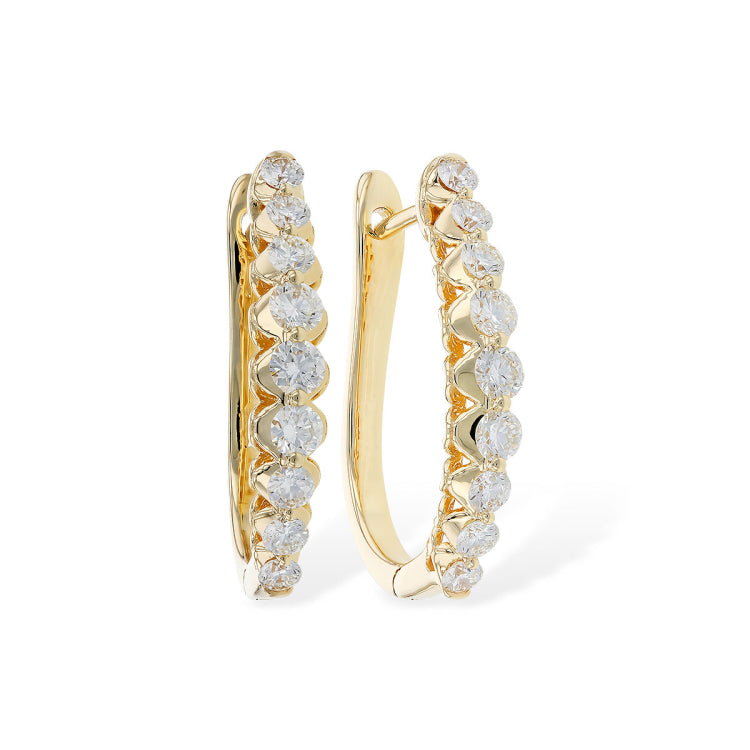 14KT Gold Diamond Earrings