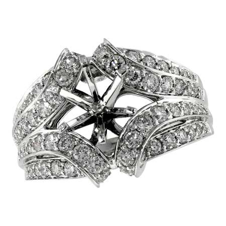 14KT Gold Diamond Semi-Mount Engagement Ring