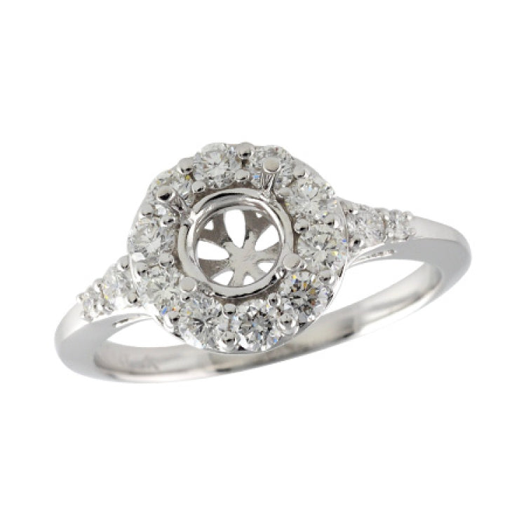 14KT Gold Diamond Semi-Mount Engagement Ring