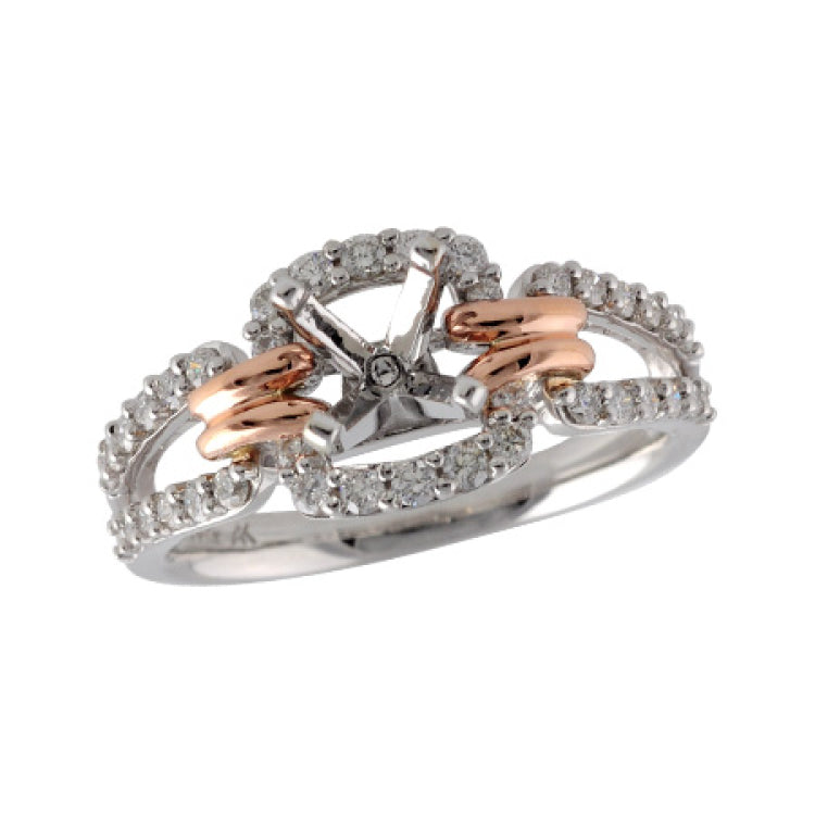 14KT Gold Diamond Semi-Mount Engagement Ring