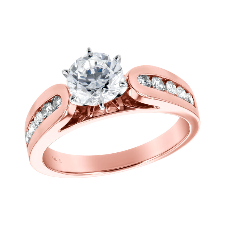 14KT Gold Diamond Semi-Mount Engagement Ring