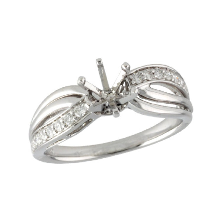 14KT Gold Diamond Semi-Mount Engagement Ring