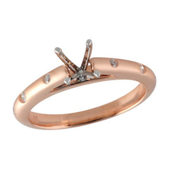 14KT Gold Diamond Semi-Mount Engagement Ring