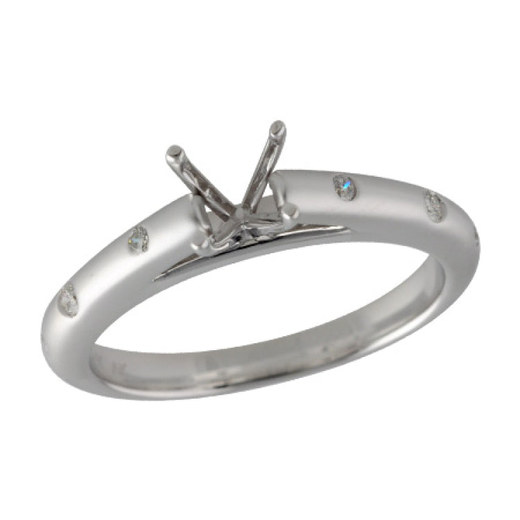 14KT Gold Diamond Semi-Mount Engagement Ring