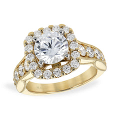 14KT Gold Diamond Semi-Mount Engagement Ring