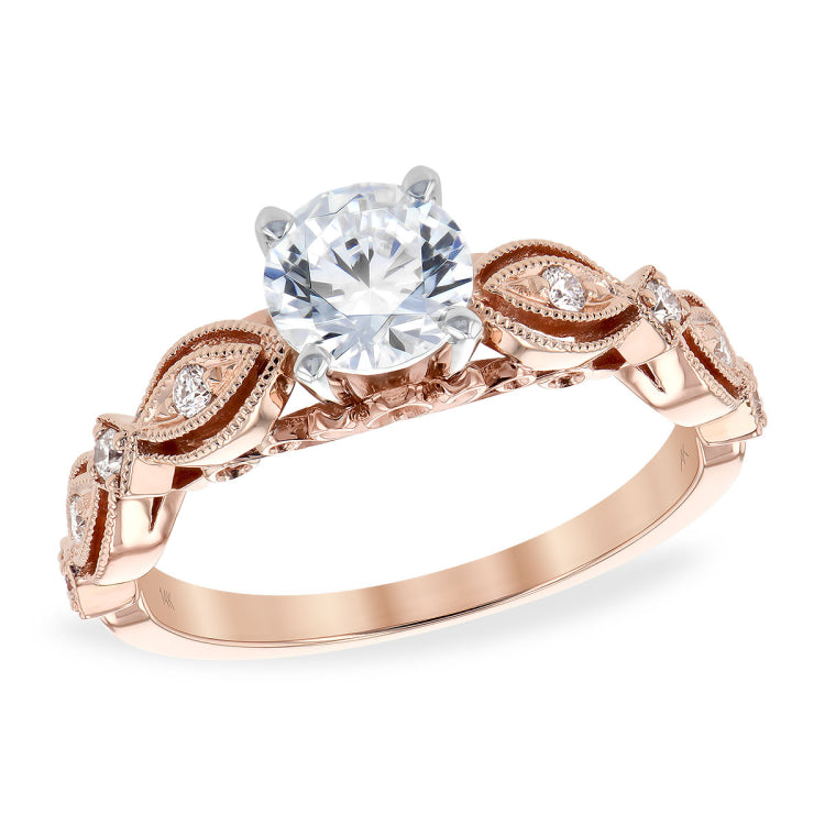 14KT Gold Diamond Semi-Mount Engagement Ring