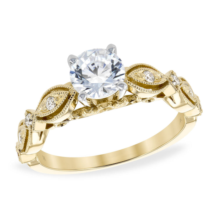 14KT Gold Diamond Semi-Mount Engagement Ring
