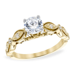 14KT Gold Diamond Semi-Mount Engagement Ring