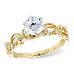 14KT Gold Diamond Semi-Mount Engagement Ring