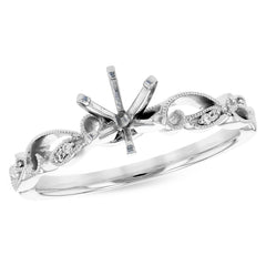 14KT Gold Diamond Semi-Mount Engagement Ring