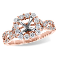 14KT Gold Diamond Semi-Mount Engagement Ring