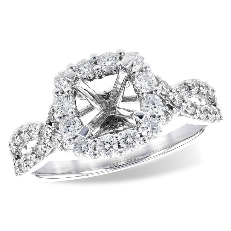 14KT Gold Diamond Semi-Mount Engagement Ring