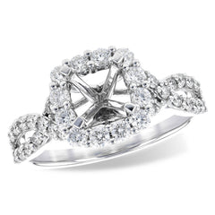 14KT Gold Diamond Semi-Mount Engagement Ring