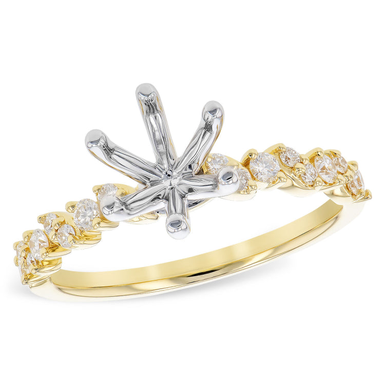 14KT Gold Diamond Semi-Mount Engagement Ring