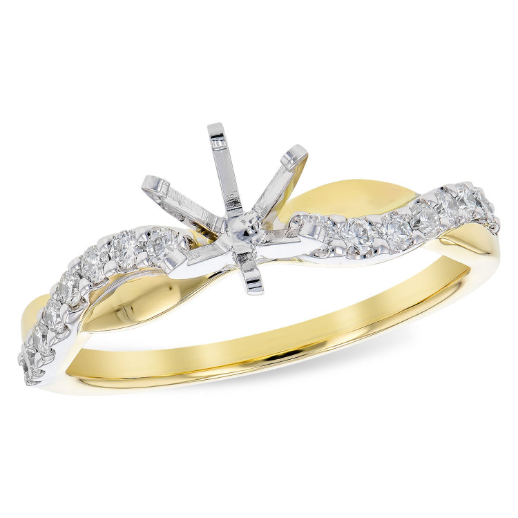 14KT Gold Diamond Semi-Mount Engagement Ring