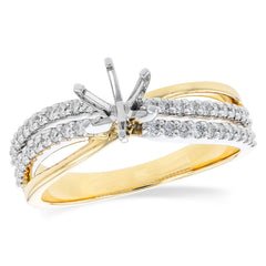 14KT Gold Diamond Semi-Mount Engagement Ring