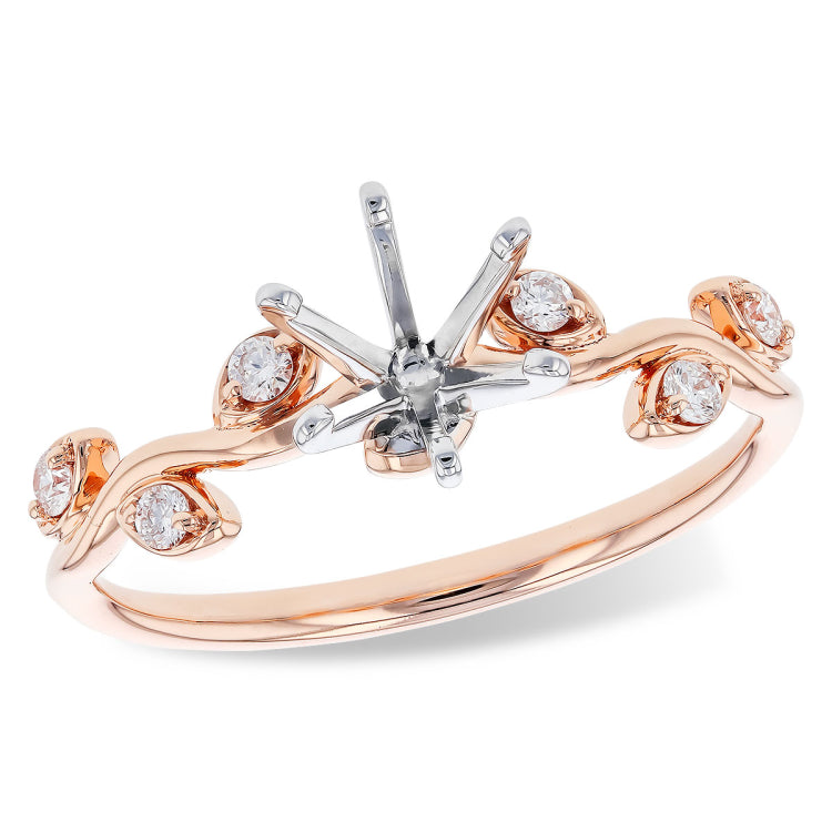 14KT Gold Diamond Semi-Mount Engagement Ring