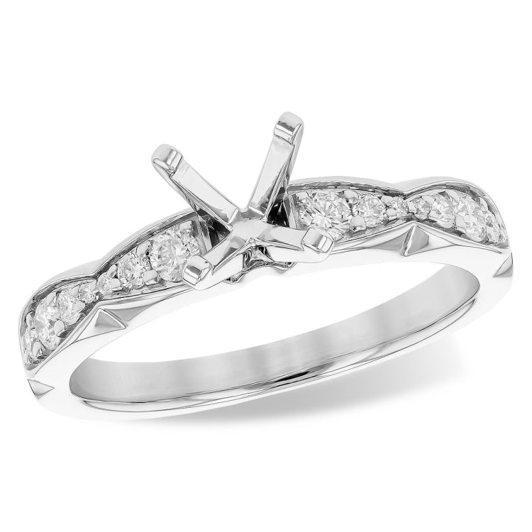 14KT Gold Diamond Semi-Mount Engagement Ring