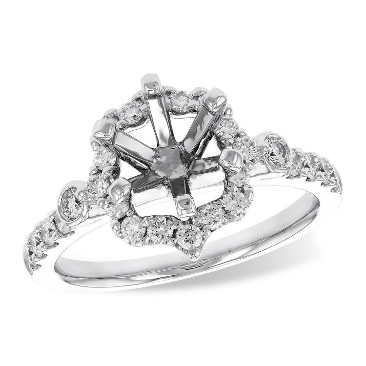 14KT Gold Diamond Semi-Mount Engagement Ring