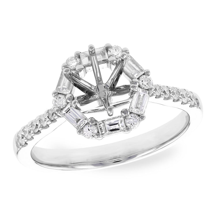 14KT Gold Diamond Semi-Mount Engagement Ring