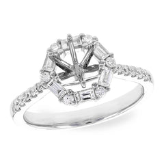 14KT Gold Diamond Semi-Mount Engagement Ring