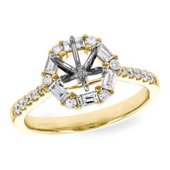 14KT Gold Diamond Semi-Mount Engagement Ring